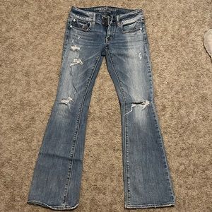 American Eagle distressed bootcut jeans